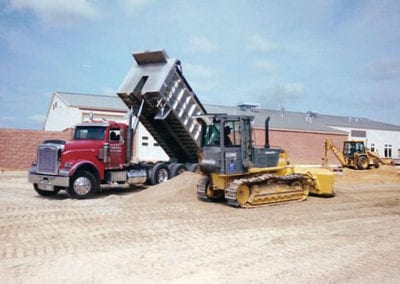 Land being leveled