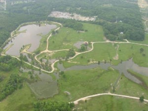 Aerial view of the area