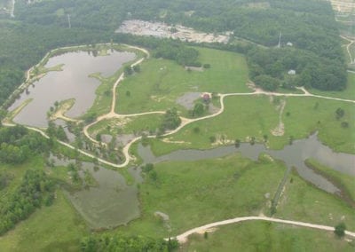 Aerial view of the area